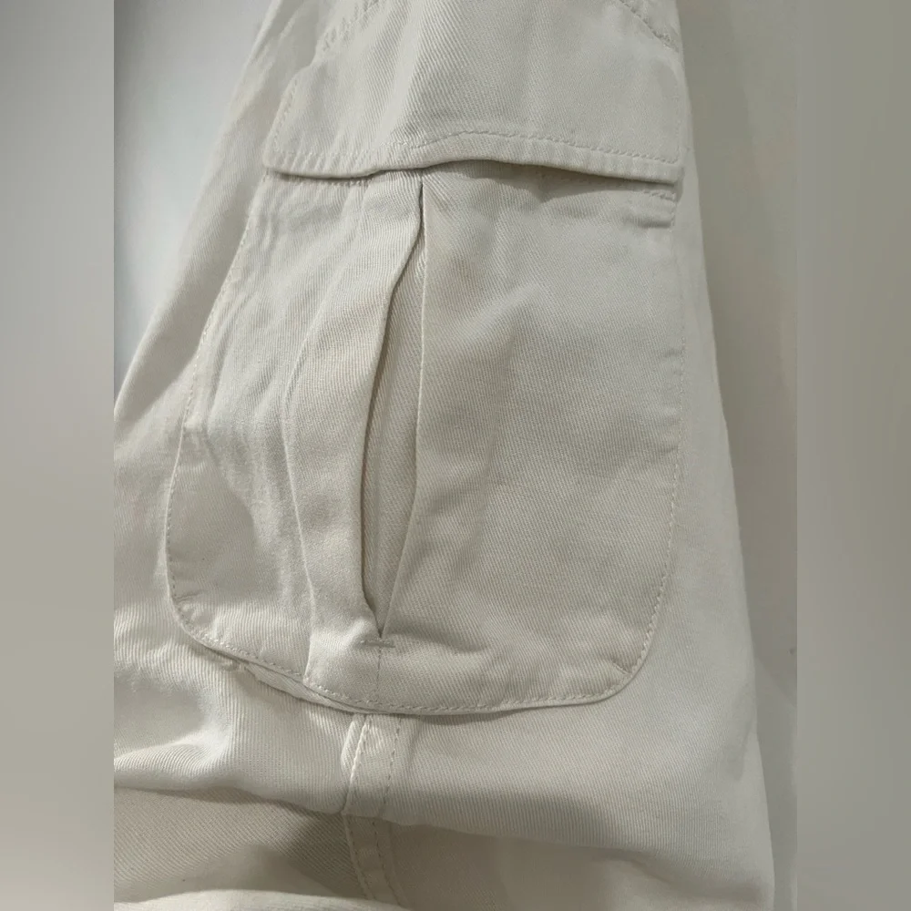 ARMANI COLLEZIONI Men's beige cargo pants zip button pockets 36
